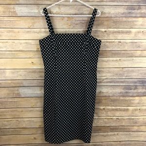 Tahari Polka dot print dress. Size 8 petite.